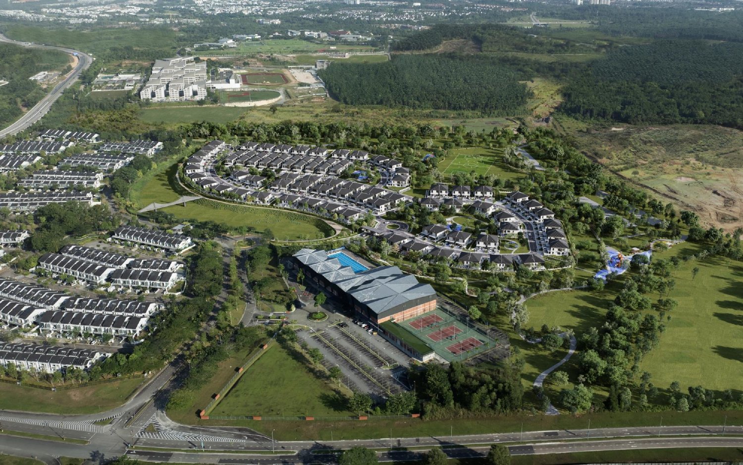 Estuari Greens aerial view render