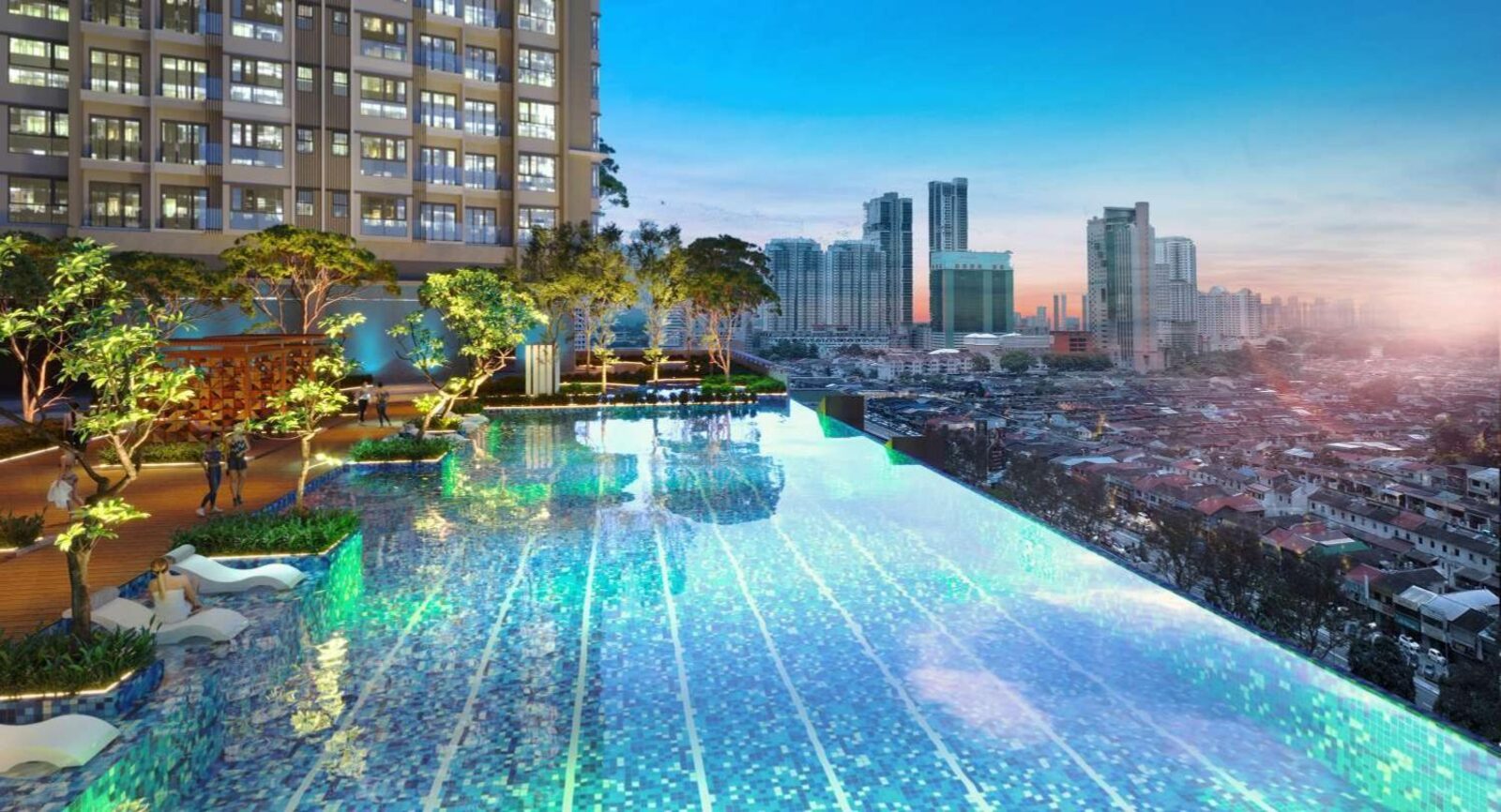 25m infinity pool at Maxim The Address